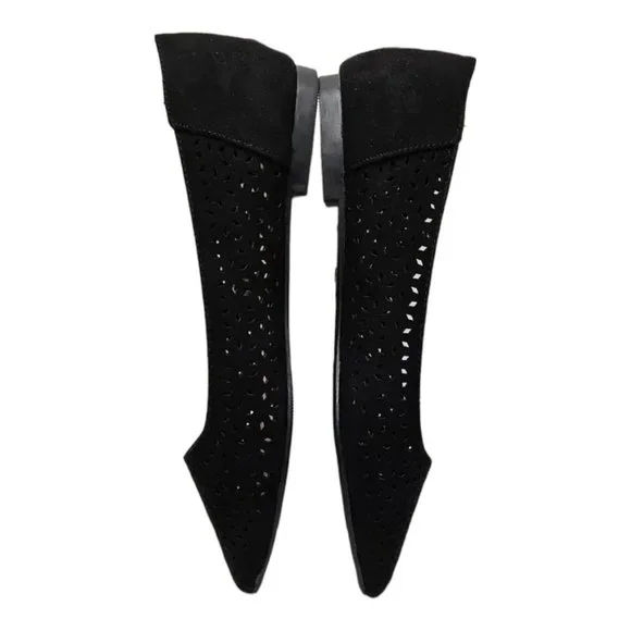 Women's Pointed Toe Ballet Flats Casual Soft Slip On Classic Shoes Black size 7 - Picture 12 of 12